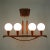 Mid-Century Swedish Modern Teak and Satin Glass Chandelier, 1960s For Sale - Image 5 of 18