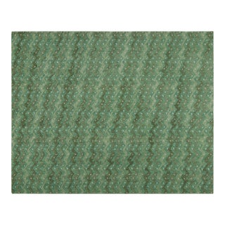 Rug & Kilim’s Scandinavian Style Rug With Green Geometric Patterns For Sale