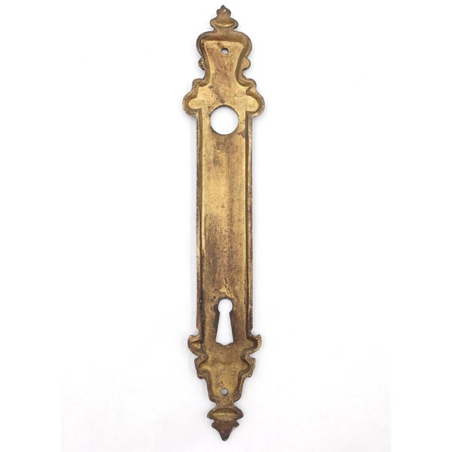 Metal Pair of Belgian French Bronze Door Back Plates For Sale - Image 7 of 7