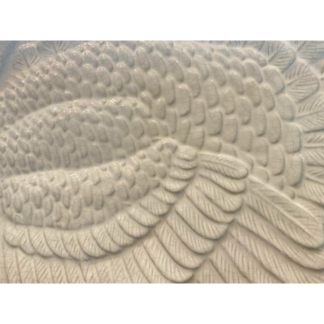 Pottery Barn White Stoneware Rustic Turkey Platter Large 18” For Sale - Image 9 of 11