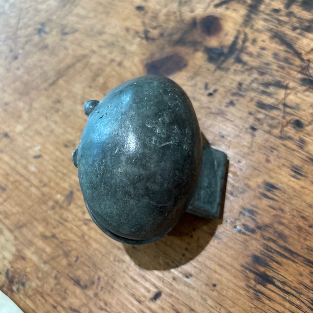 Traditional Vintage Pewter Egg Chocolate/Candy/Ice Cream Mold For Sale - Image 3 of 5