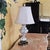 Vintage Italian Capodimonte Style Porcelain Table Lamp With Scrollwork & Bronze-Tone Base For Sale - Image 11 of 18