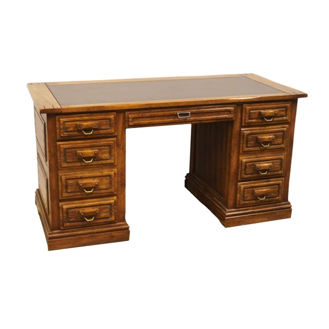 Rustic High End Vintage Rustic Southwestern Cowboy Style 56" Writing Desk 7054 For Sale - Image 3 of 12