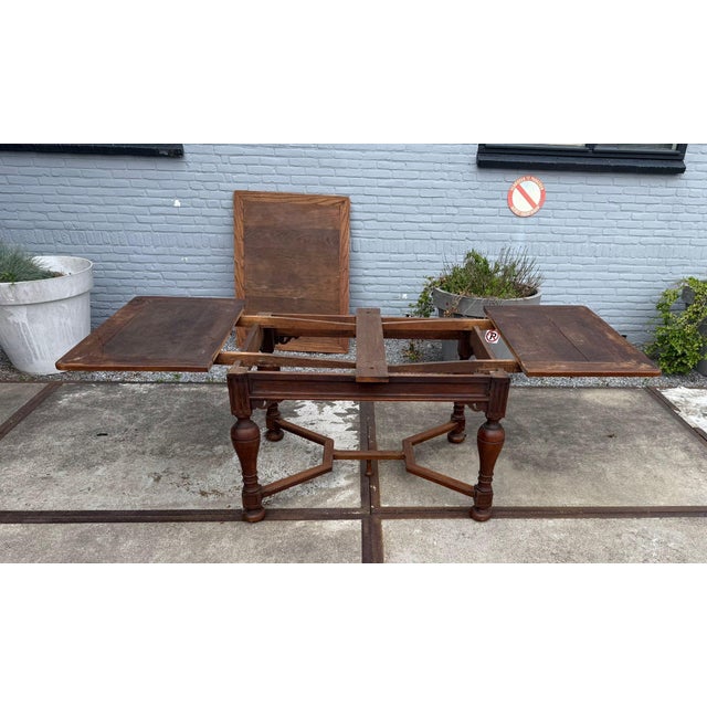 Brown Antique Spanish Revival Refectory Table in Walnut by Tell City Furniture, 1910 For Sale - Image 8 of 10
