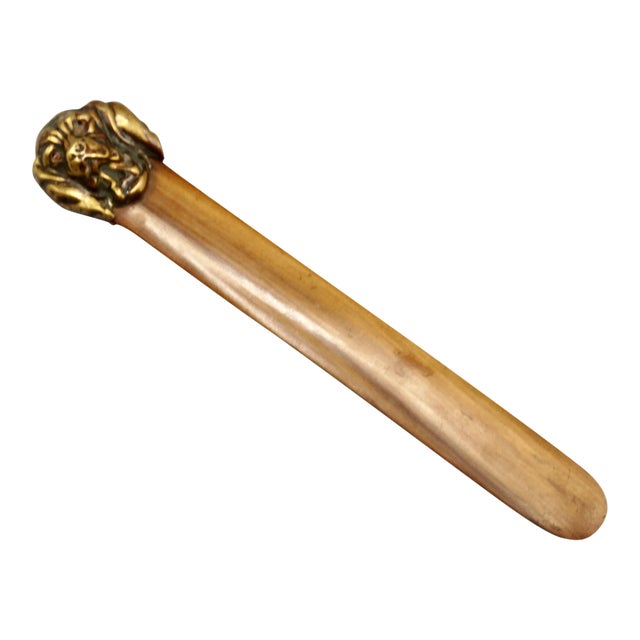 Antique French Spaniel Dog Paper Knife Letter Opener For Sale