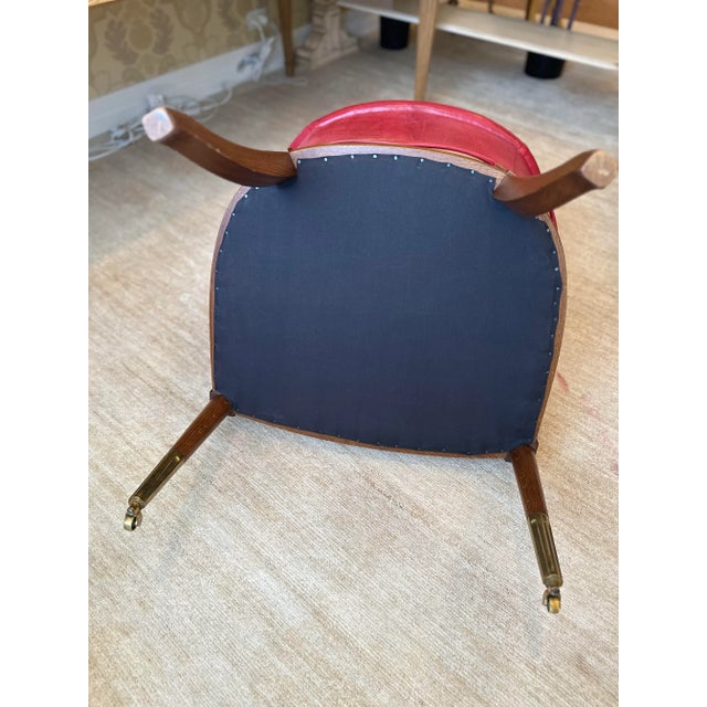 Soane Britain Custom Made One of a Kind Leather Chair For Sale - Image 9 of 12