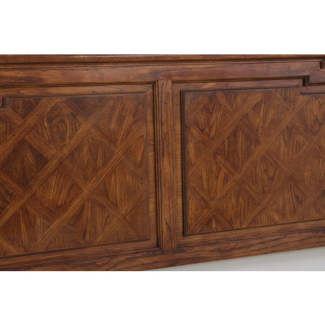 Wood Thomasville Oak Grand Classic King Size Headboard For Sale - Image 7 of 16