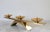 Vintage modernist brass candle holder. Made in Japan. Some patina and age wear to brass.