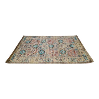 Vintage Style Beige Multi Persian Rug For Sale