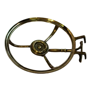 C. 1810 English Georgian Brass Kettle Stand for Fireplace Fender