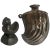 19th Century Burmese Patinated Bronze Bird Form Opium Weight and Indian Flask Bottle-Set of 2 For Sale In Denver - Image 6 of 6