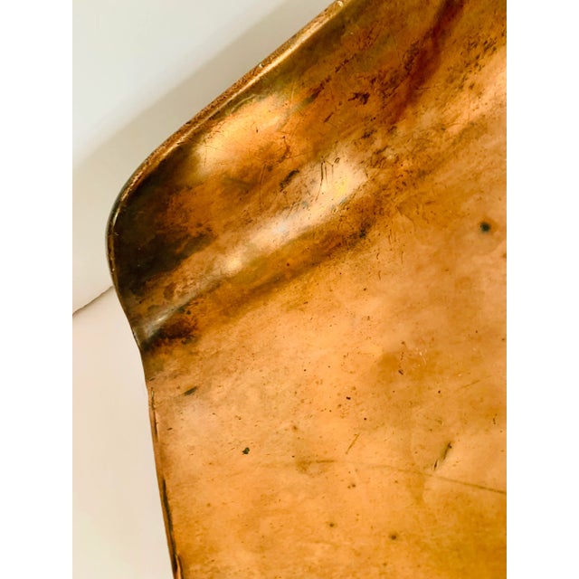 Monumental 1890's Victorian English Shopkeeper's Scale Pan in Copper and Brass For Sale - Image 9 of 13