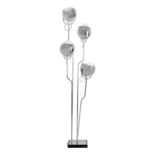 Vintage Chromed Steel Floor Lamp by Goffredo Reggiani, Italy, 1970s For Sale