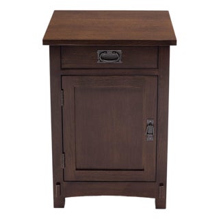 Mission / Arts and Crafts 1 Door, 1 Drawer Nightstand For Sale