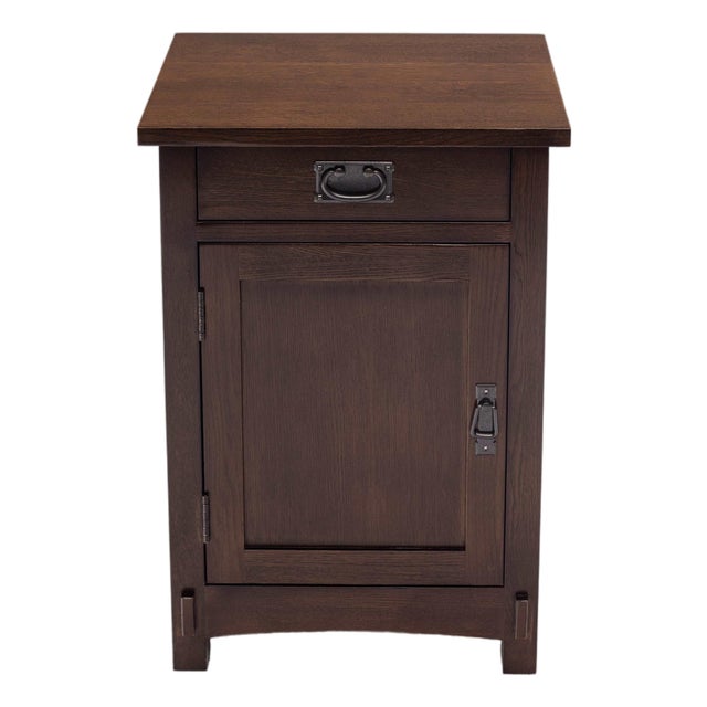 Mission / Arts and Crafts 1 Door, 1 Drawer Nightstand For Sale