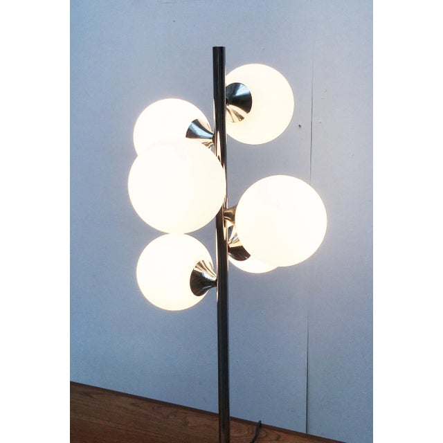 Vintage Space Age Glass & Metal Table Lamp, 1970s For Sale - Image 4 of 18