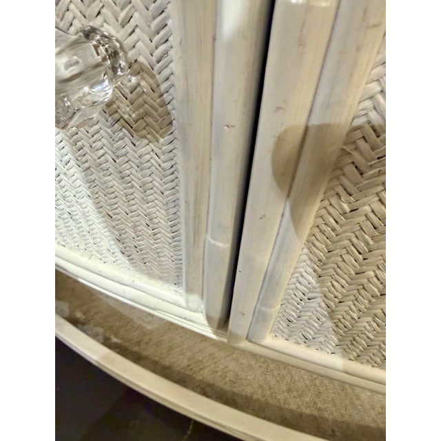 Rattan and Faux Bamboo Credenza or Sideboard Hollywood Regency Style For Sale - Image 12 of 12