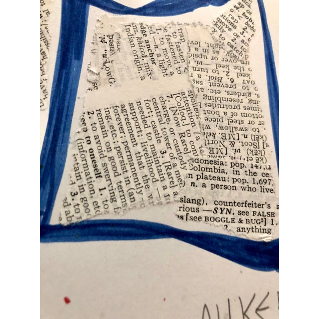 Mid-Century Modern Contemporary Abstract Mixed Media Artwork on Paper by CL Auker For Sale - Image 3 of 5