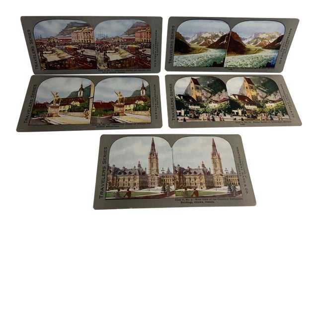 1895 Stereoviews Canada Switzerland Set of 5 For Sale