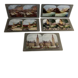 1895 Stereoviews Canada Switzerland Set of 5