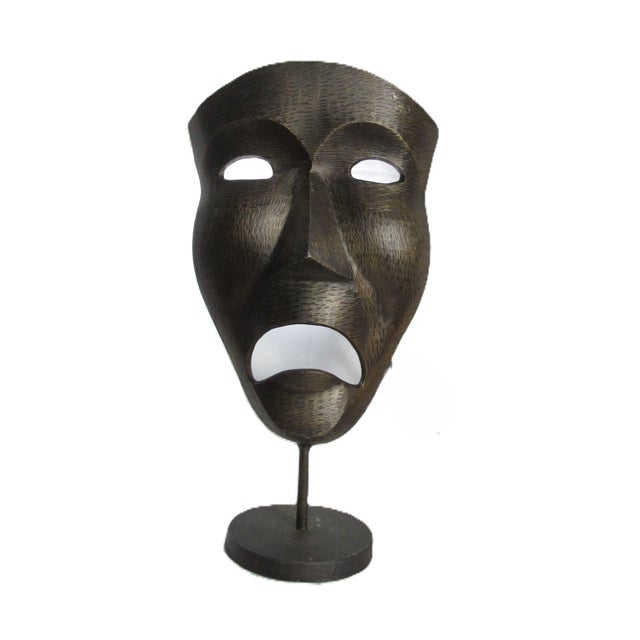 Late 20th Century Big Old Iron Tragedy Mask For Sale - Image 4 of 9