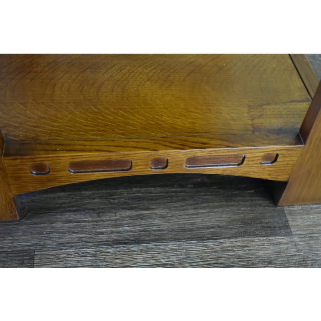 Mission Oak 1 Drawer Inlay End Table - Model A24 For Sale In Chicago - Image 6 of 6