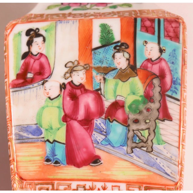 Mid 19th Century Chinese Famille Rose Vases - a Pair For Sale In Chicago - Image 6 of 13