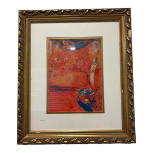 1960s Marc Chagall – "Megacles Reconnait Sa Fille Pendant Le Festin" (Daphnis Et Chloé Suite)