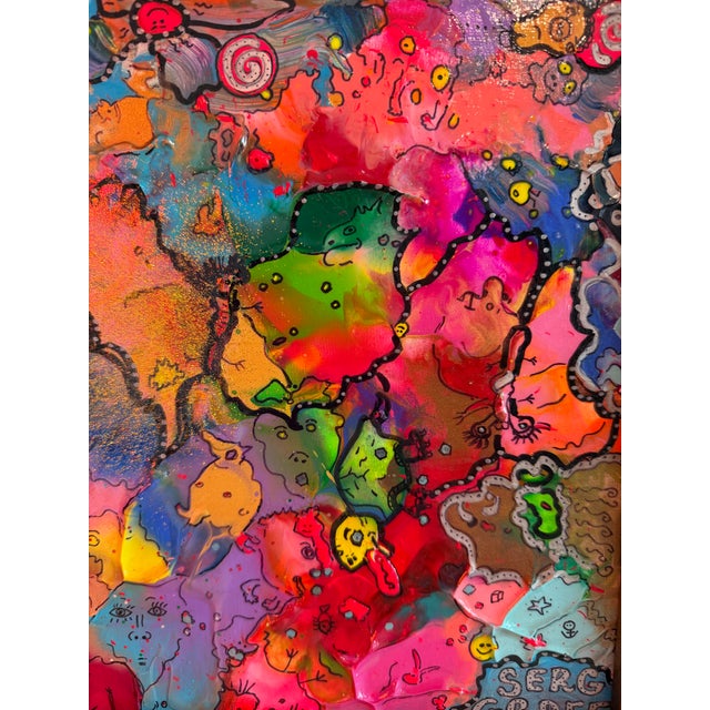 Original Abstract Painting Serg Graff "Butterfly Madness " Surreal Fantasy, Coa For Sale - Image 9 of 10