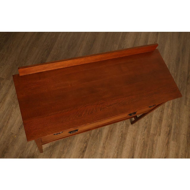 STICKLEY MISSION COLLECTION HARVEY ELLIS OAK SIDEBOARD For Sale - Image 13 of 18