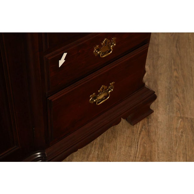 Pennsylvania House Chippendale Style Cherry Long Dresser with Mirror For Sale - Image 16 of 18