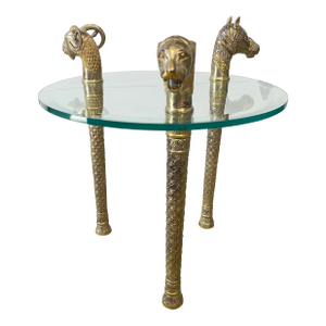 1970s Animal Head Side Table