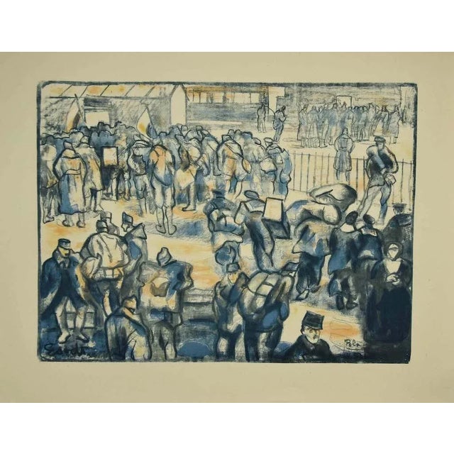''Military'' is a beautiful print in the lithograph technique, realized by Anselmo Bucci (1887-1955). Good conditions....