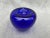 Modern Vintage Cobalt Blue Glass Apple Paper Weight For Sale - Image 3 of 8