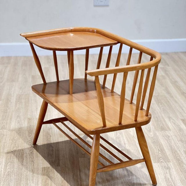 Ercol Telephone Seat by Lucian Ercolani, England, 1960s For Sale - Image 4 of 10