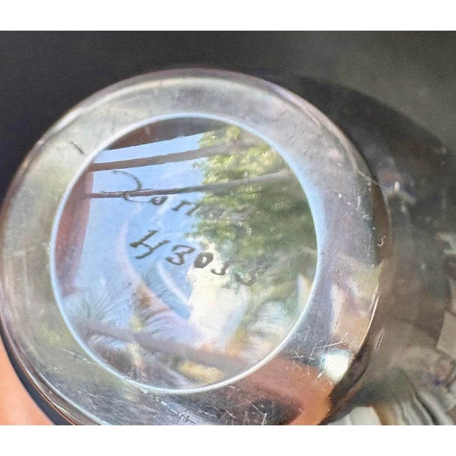 Signed Kosta Sweden H3053 Crystal Bud Vase With Etched Wildflowers, Circa 1960s For Sale In Miami - Image 6 of 12