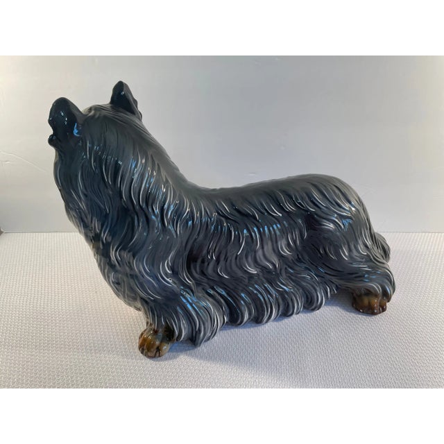 1980s Ronzan Italian Glazed Ceramic Yorkshire Terrier Dog For Sale - Image 6 of 13