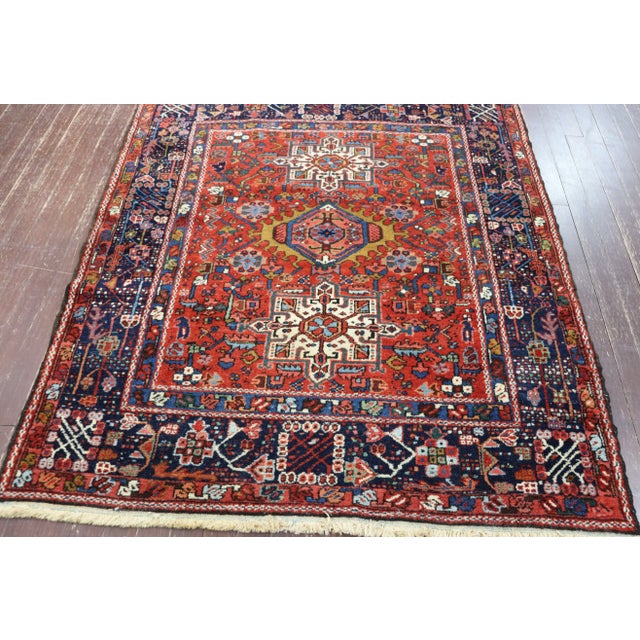 Persian Early 20th Century Antique Persian Karaja/ Heriz Rug For Sale - Image 3 of 11