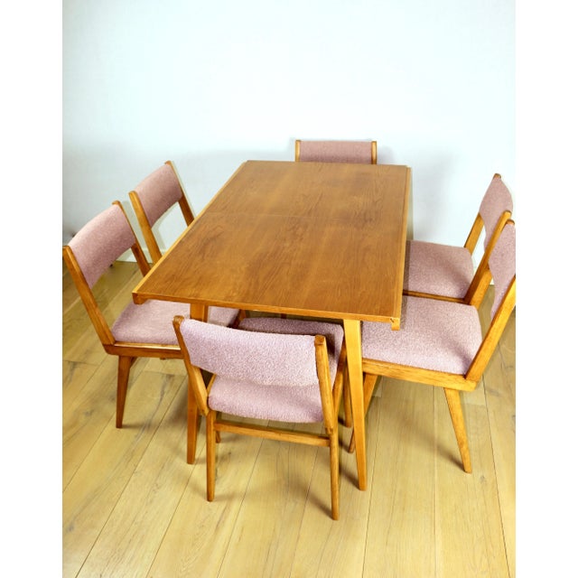 Vintage Pink Bouclé Chairs, 1975, Set of 6 For Sale - Image 18 of 18