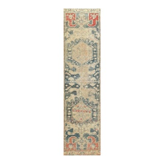 Antique Faded Persian Runner| Medallion Design | 3x9 For Sale