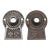 Pair of Antique 3 In. Cast Iron Aesthetic Rosettes For Sale