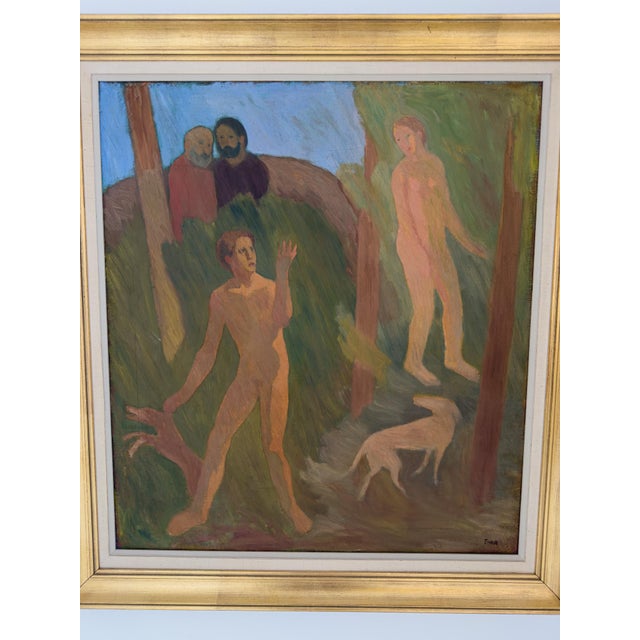 Thor Fagerkvist, The Farewell, 1920s, Oil on Canvas, Framed For Sale - Image 4 of 11