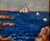 1920s Arthur Bowen Davies- 1920s Maine Shoreline With Sailing Ship -Oil Painting For Sale - Image 5 of 10