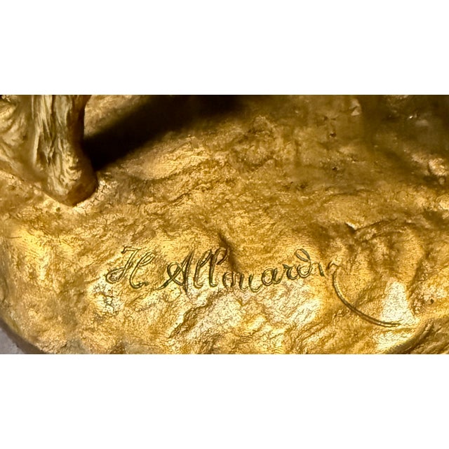 Late 19th Century “Le Maître D’Armes” Gilt Bronze Figural Group by Henri Émile Allouard For Sale - Image 10 of 10