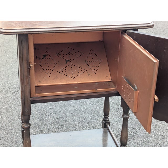 Antique Victorian Mahogany Humidor Side Table With Copper Interior For Sale - Image 9 of 9