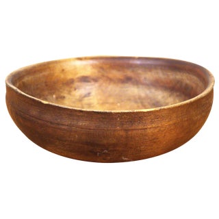 Swedish Handcarved Birchwood Bowl For Sale