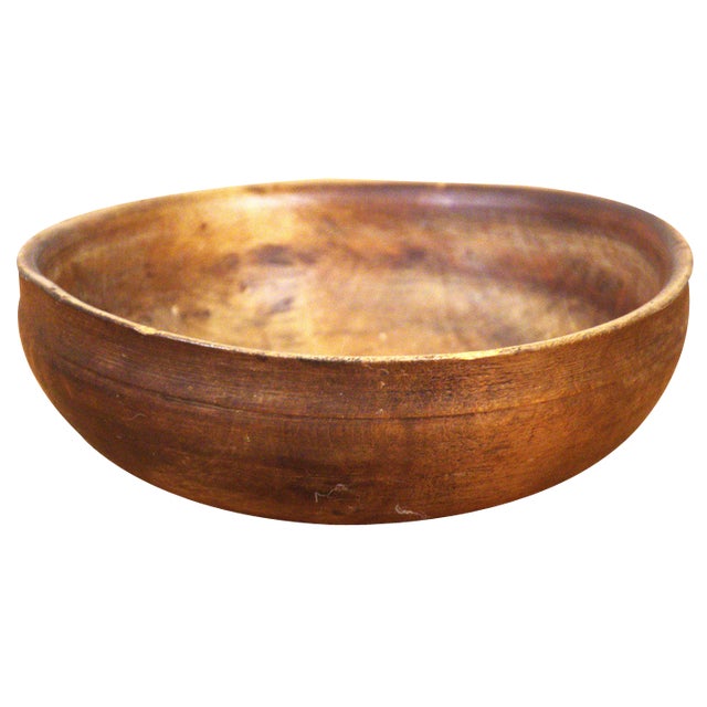 Swedish Handcarved Birchwood Bowl For Sale