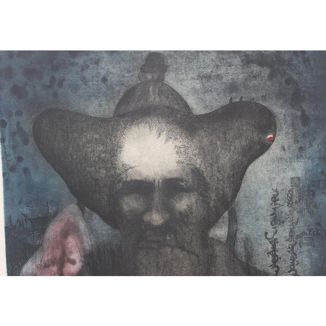 Paper Rafal Strent, An Old Mongolian, Etching on Paper, 1986 For Sale - Image 7 of 8