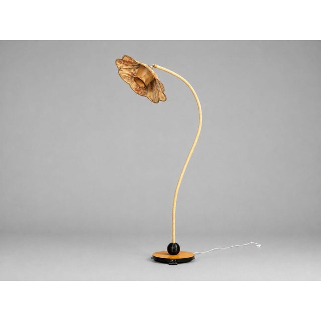 Swedish Modern, Organic Floor Lamp, Cord, Wood, Sweden, 1930s For Sale - Image 4 of 11