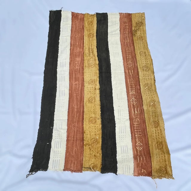 Early 20th Century Mudcloth Multi Colored Textile Mali 67x40 Inch For Sale - Image 10 of 12
